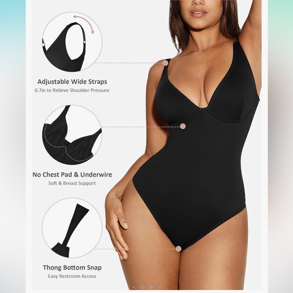 NWT Feelingirl Vneck Bodysuit Shapewear - Picture 2 of 10